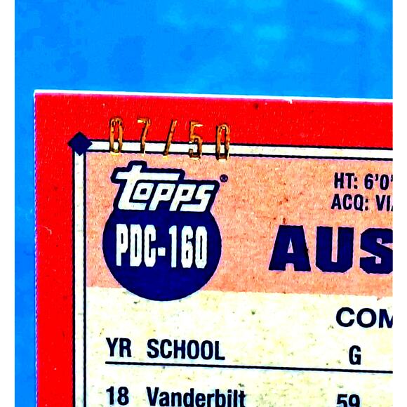 2021 Topps Pro Debut- Chrome Austin Martin #PDC-160 Gold Refractor SP 07/50 (RC) - Picture 5 of 8